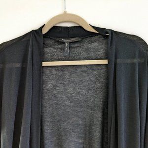 BCBGMAXAZRIA long open black cardigan sweater with pockets light size M
